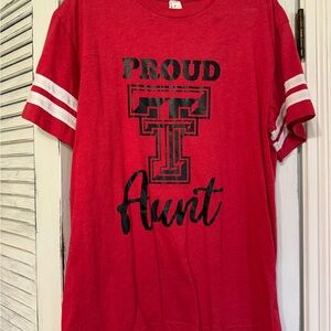 Red Proud Texas Tech Aunt T-Shirt